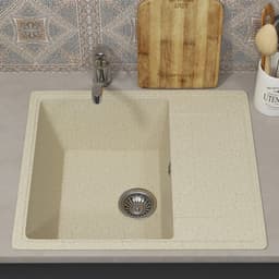 Мойка кухонная из камня Uperwood ECON UPD-201, 002, прямоугольная, цвет 002 бежевая матовая
