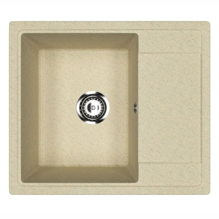 Мойка кухонная из камня Uperwood ECON UPD-201, 002, прямоугольная, цвет 002 бежевая матовая