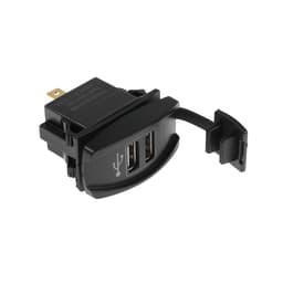 Зарядное устройство, 12-24 В, 2 USB, 3.1 А, чёрный, пластик