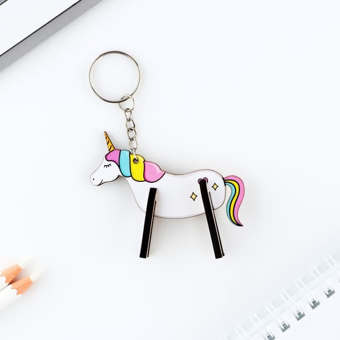 Брелок для ключей деревянный конструктор «Единорог», 7×6.6 см