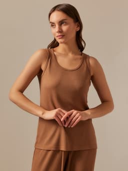 Майка домашняя женская SL HOME Soft Home, размер 46 (L), цвет кофейный