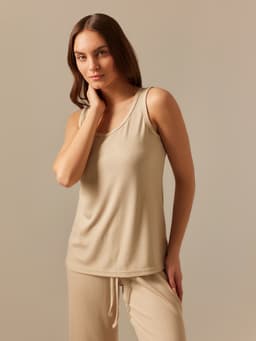 Майка домашняя женская SL HOME Soft Home, размер 46 (L), бежевая