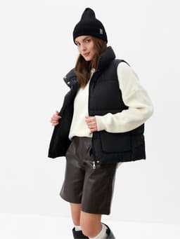 Жилет женский с воротником MIST, размер 42, чёрный