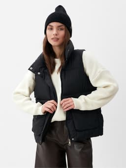 Жилет женский с воротником MIST, размер 44, чёрный