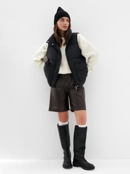 Жилет женский с воротником MIST, размер 44, чёрный