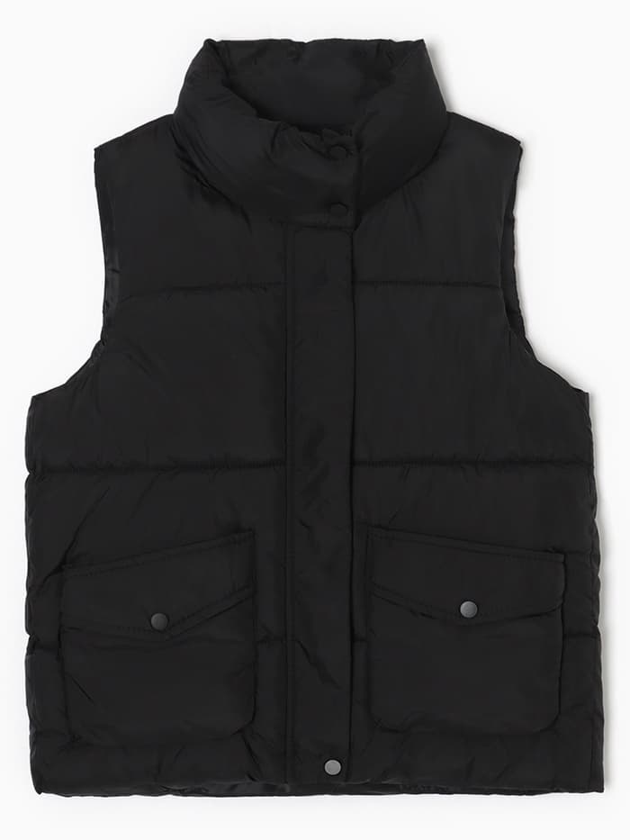 Жилет женский с воротником MIST, размер 44, чёрный