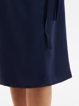 Халат домашний женский с запахом MINAKU: Home collection, тёмно-синий, размер 48