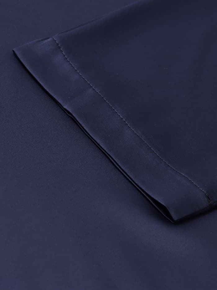 Халат домашний женский с запахом MINAKU: Home collection, тёмно-синий, размер 48