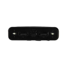 Внешний аккумулятор 485, 10000 мАч, кабели Type-C/Lightning/MicroUSB, фонарь, чёрный