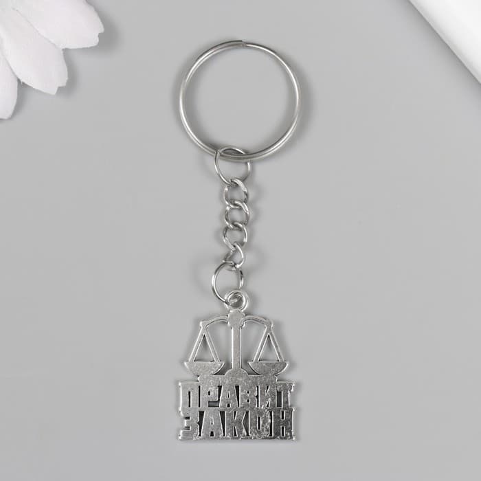 Брелок для ключей на кольце «Юрист - Правит закон», металл, 2.5×2.2 см