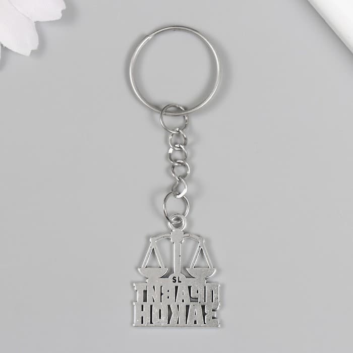 Брелок для ключей на кольце «Юрист - Правит закон», металл, 2.5×2.2 см