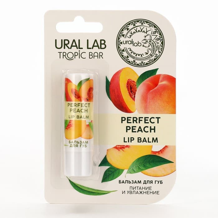 Бальзам для губ, 3.5 г, аромат персика, TROPIC BAR by URAL LAB