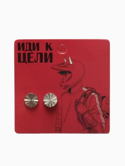 Серьги металл «Пусеты» стальные, линии, цвет серебро