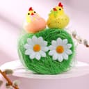 Декор пасхальный «Фигурка цыплят на сене», 2×11×11 см