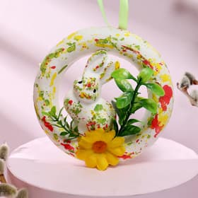 Пасхальный декор «Зайчик» 3×12×12 см