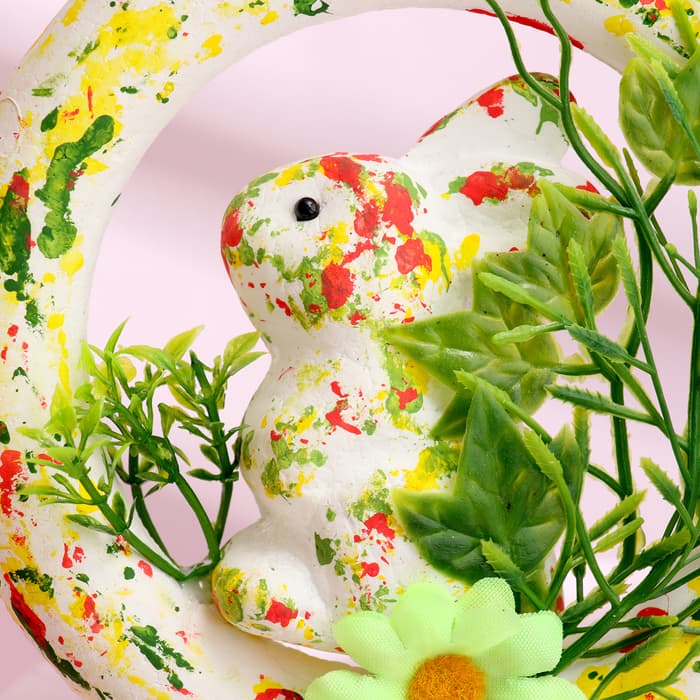 Пасхальный декор «Зайчик в траве» 5×15×15 см