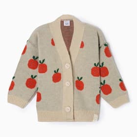 Кардиган вязаный «Крошка Я» Oranges, рост 68-74 см, цвет молочный