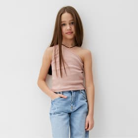 Майка-топ для девочки MINAKU: Basic Line KIDS, цвет пудровый, рост 116 см