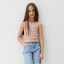 Майка-топ для девочки MINAKU: Basic Line KIDS, цвет пудровый, рост 116 см