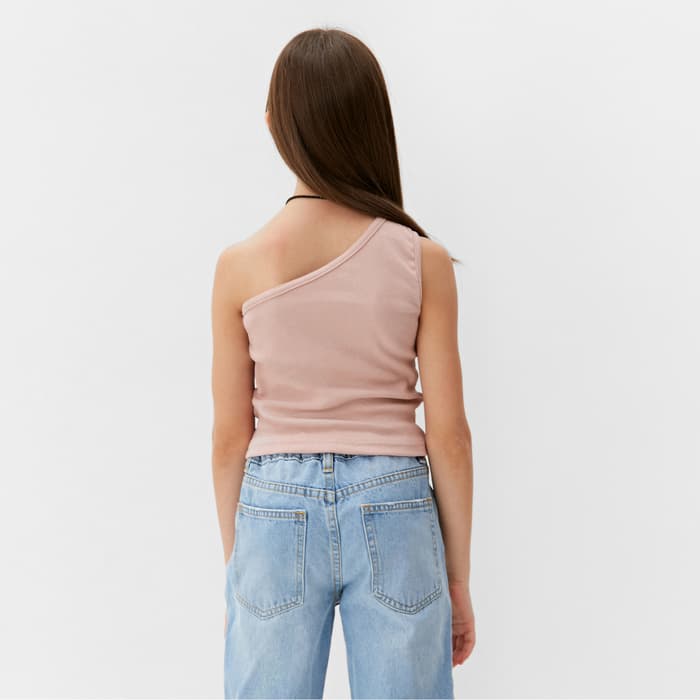 Майка-топ для девочки MINAKU: Basic Line KIDS, цвет пудровый, рост 116 см