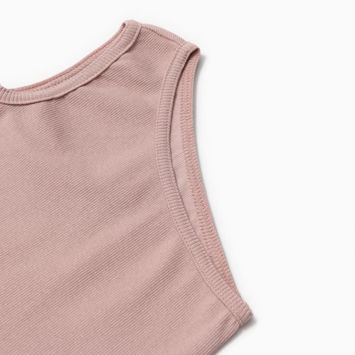 Майка-топ для девочки MINAKU: Basic Line KIDS, цвет пудровый, рост 128 см