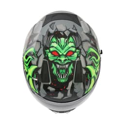 Шлем интеграл с двумя визорами, размер XXL (61), модель BLD-M67E, черно-зеленый