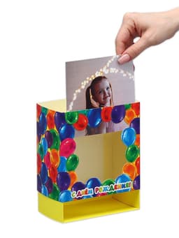 Коробка подарочная складная с пластиковым окном, упаковка, «С днём рождения!», 14×14×8 см