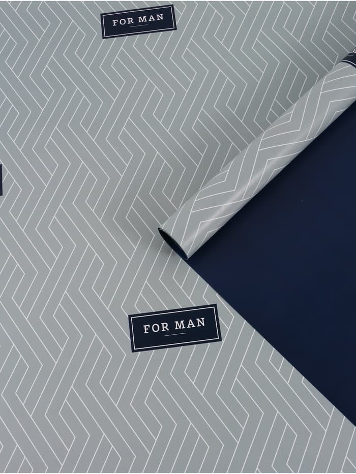 Бумага упаковочная двухсторонняя «Для мужчины», глянец, 70×100 см