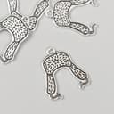 Металлический элемент, декоративная подвеска «Арт Узор. Шапка ушанка со звездой», 2.4×2.6 см