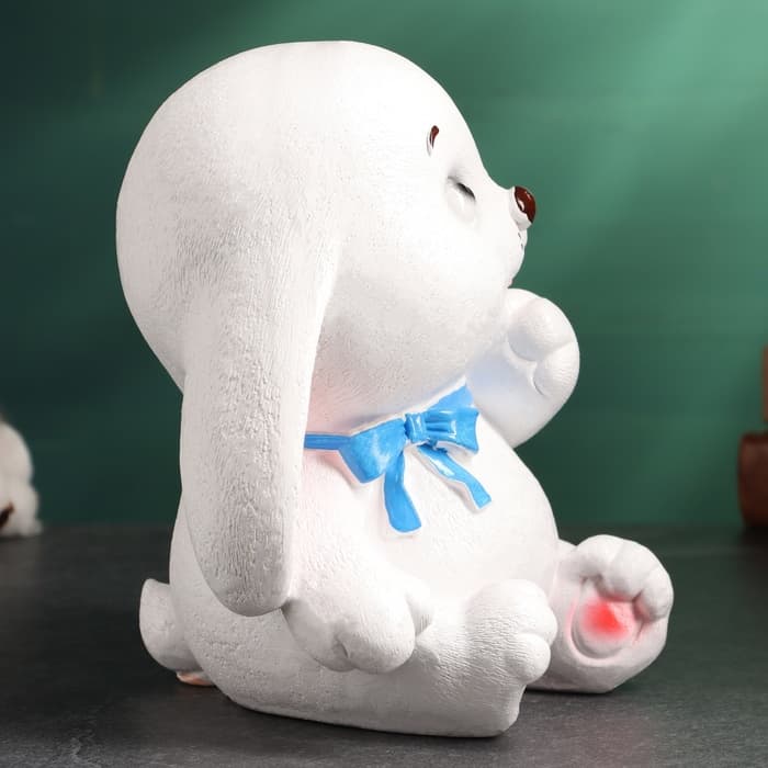 Копилка для денег «Зайка», гипс, белая