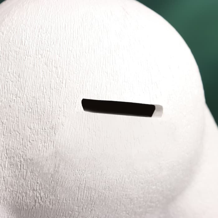 Копилка для денег «Зайка», гипс, белая