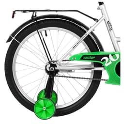 Велосипед детский Novatrack VECTOR, диаметр колёс 20", со съёмными колёсами, серебристый