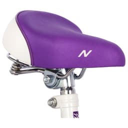 Велосипед детский Novatrack BUTTERFLY, диаметр колёс 16", со съёмными колёсами, с корзиной, белый, фиолетовый