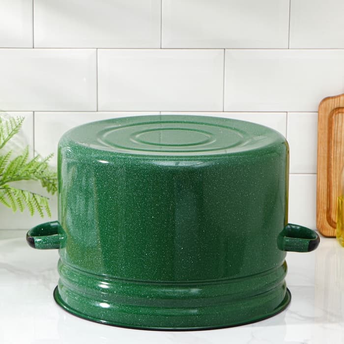 Бак эмалированный, 18 л, d=33.5, с крышкой, МИКС