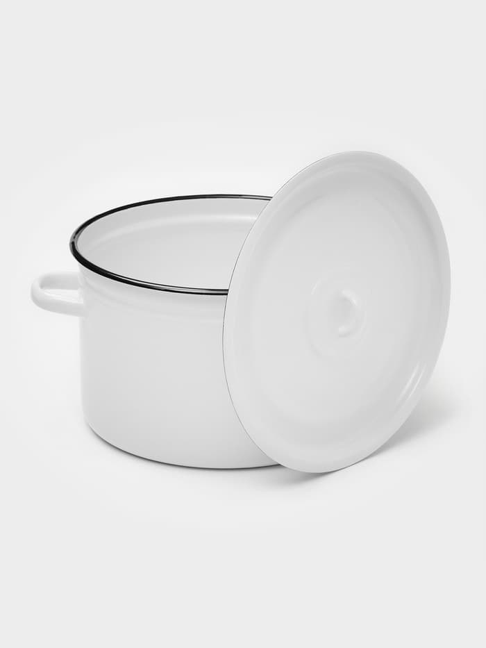 Кастрюля, 7 л, эмалированная сталь, МИКС