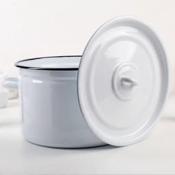 Кастрюля, 7 л, эмалированная сталь, МИКС