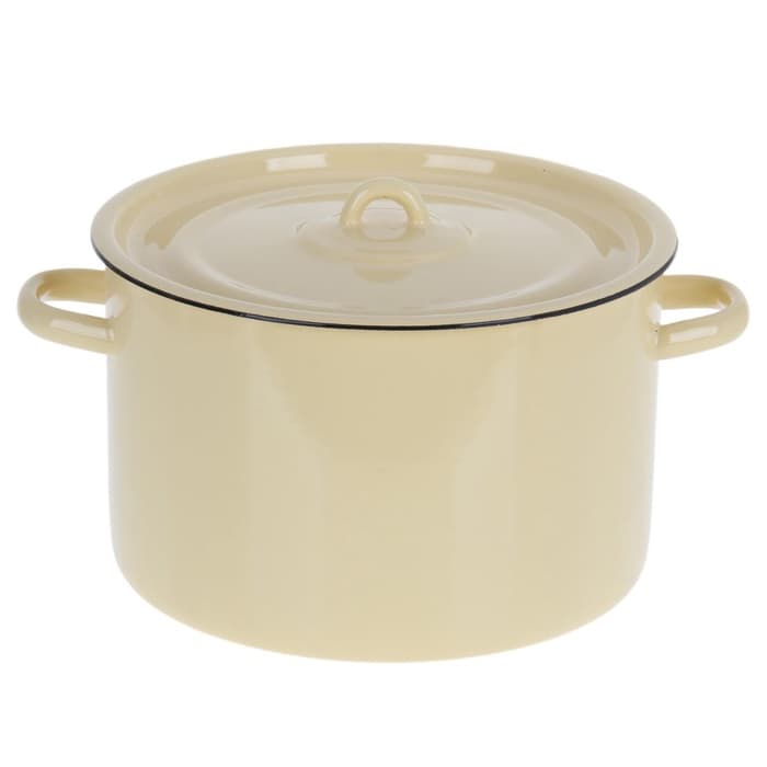 Кастрюля, 7 л, эмалированная сталь, МИКС