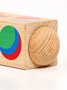 Кубики деревянные Десятое Королевство «Цвет», на оси, 3 кубика