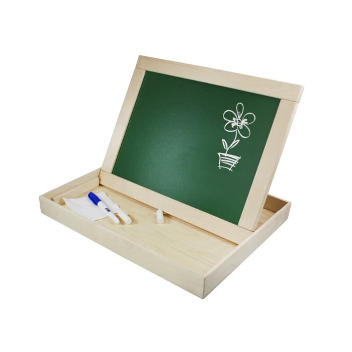 Магнитно-маркерная двухсторонняя доска Десятое Королевство, с поддоном, русский алфавит, цифры, знаки