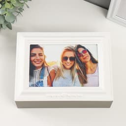 Шкатулка для украшений с фоторамкой 10×15 см «Классика», дерево, 20×15×7.5 см