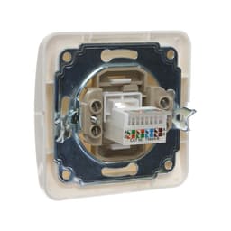 Розетка компьютерная Luazon Lighting «Орион», скрытая, IP20, одноместная, белая