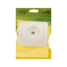 Розетка телефонная Luazon Lighting «Орион», скрытая, IP20, одноместная, белая