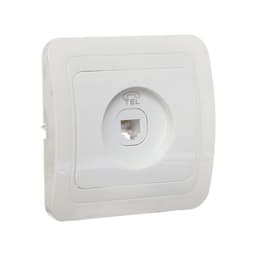 Розетка телефонная Luazon Lighting «Орион», скрытая, IP20, одноместная, белая