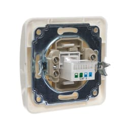 Розетка телефонная Luazon Lighting «Орион», скрытая, IP20, одноместная, белая