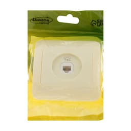 Розетка телефонная Luazon Lighting «Орион», скрытая, IP20, одноместная, бежевая