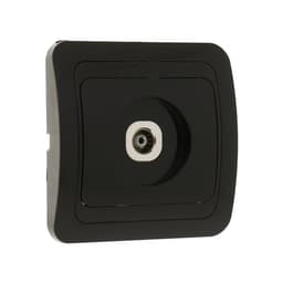 Розетка ТВ Luazon Lighting «Орион», скрытая, IP20, одноместная, чёрная