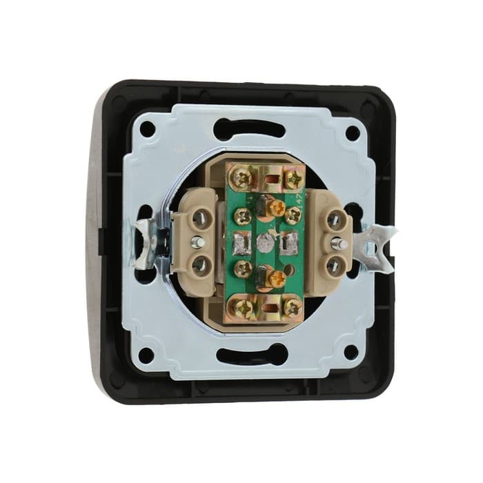 Розетка ТВ Luazon Lighting «Орион», скрытая, IP20, одноместная, чёрная