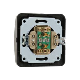 Розетка ТВ Luazon Lighting «Орион», скрытая, IP20, одноместная, чёрная