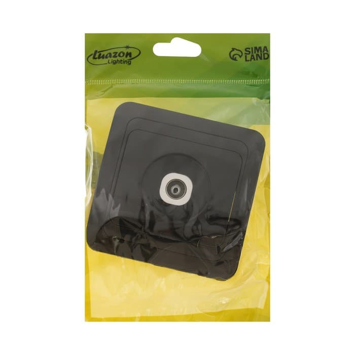 Розетка ТВ Luazon Lighting «Орион», скрытая, IP20, одноместная, чёрная