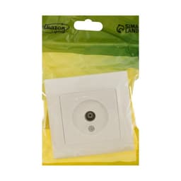 Розетка ТВ Luazon Lighting «Антей», скрытая, IP20, одноместная, белая